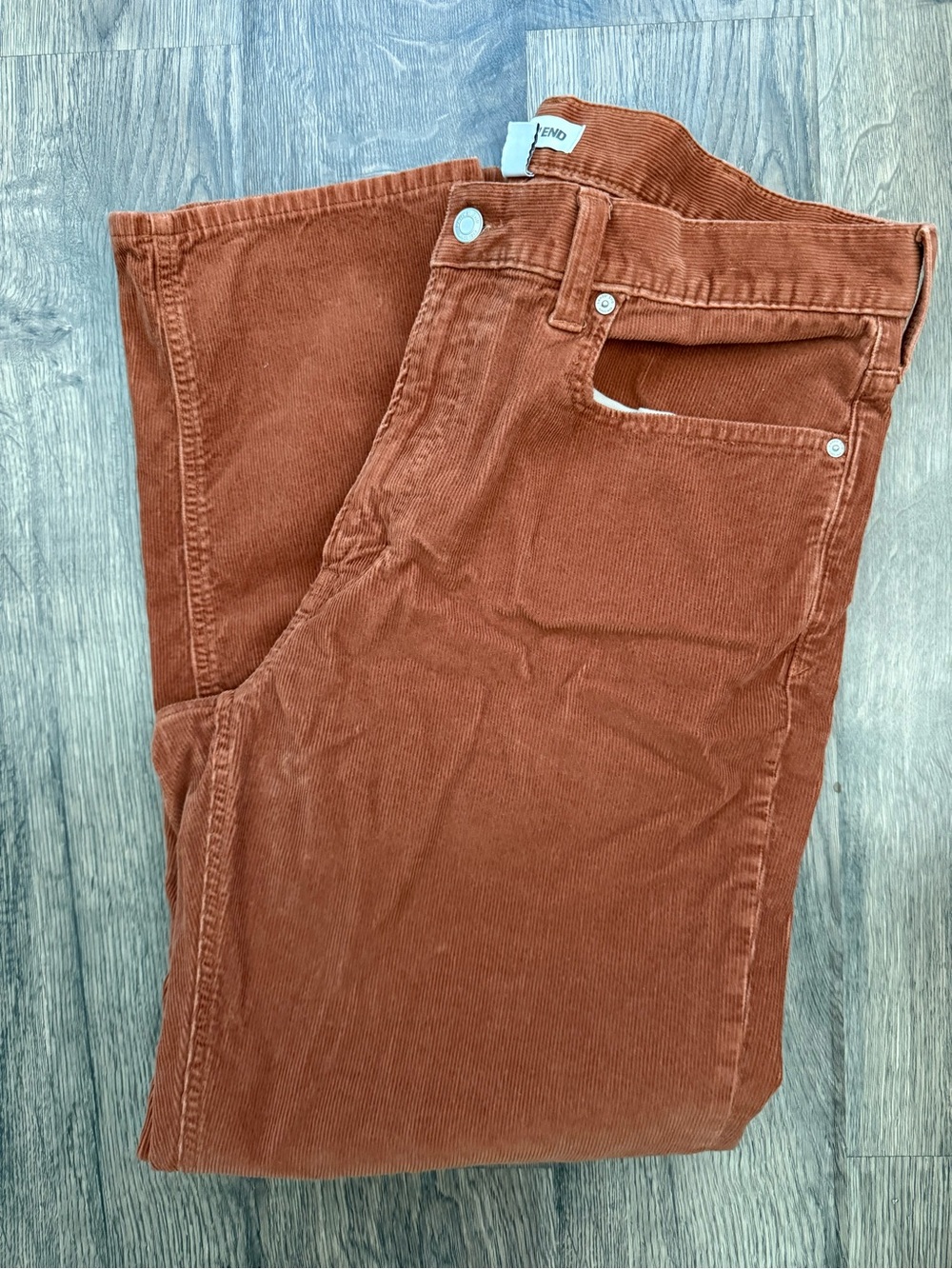 Lands End Men’s Burnt Orange Classic Fit Preppy Corduroy Dress Pants Size 36x32